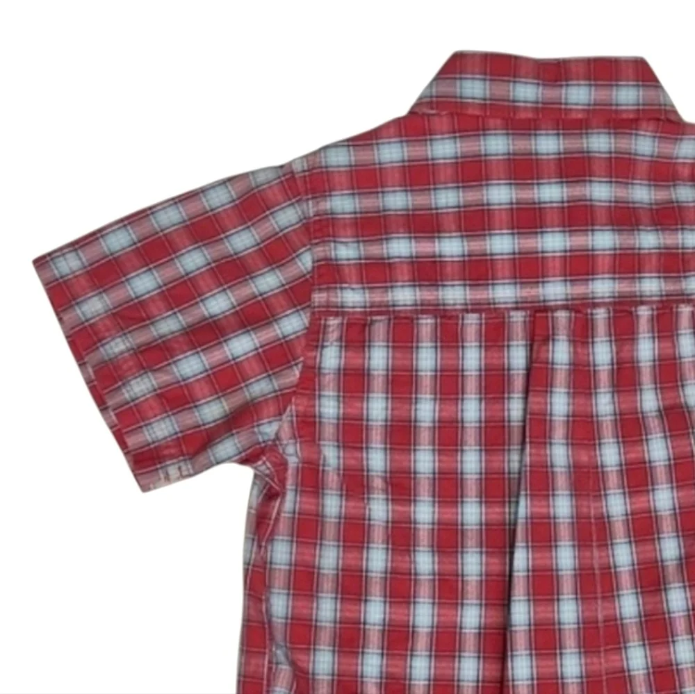 NEW Toddler Kids Classic Plaid Button Down Shirts - Blue and Red Bundle